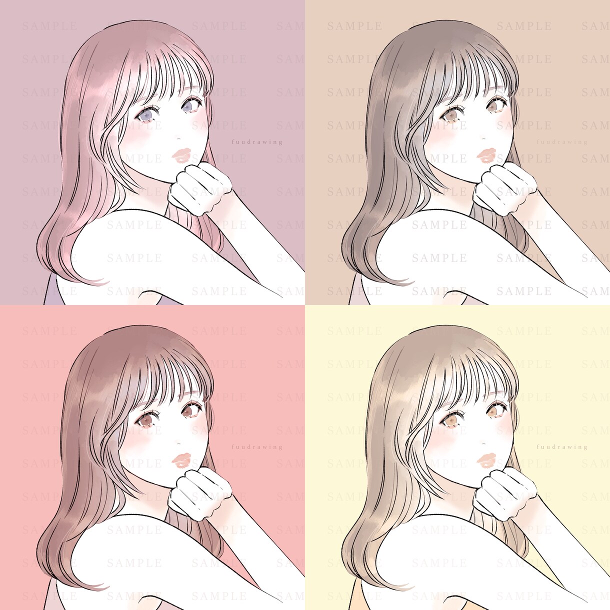 おしゃれでキレイ目な手描きイラスト制作します プロのイラストレーターがご希望に沿ってお描きします イメージ2