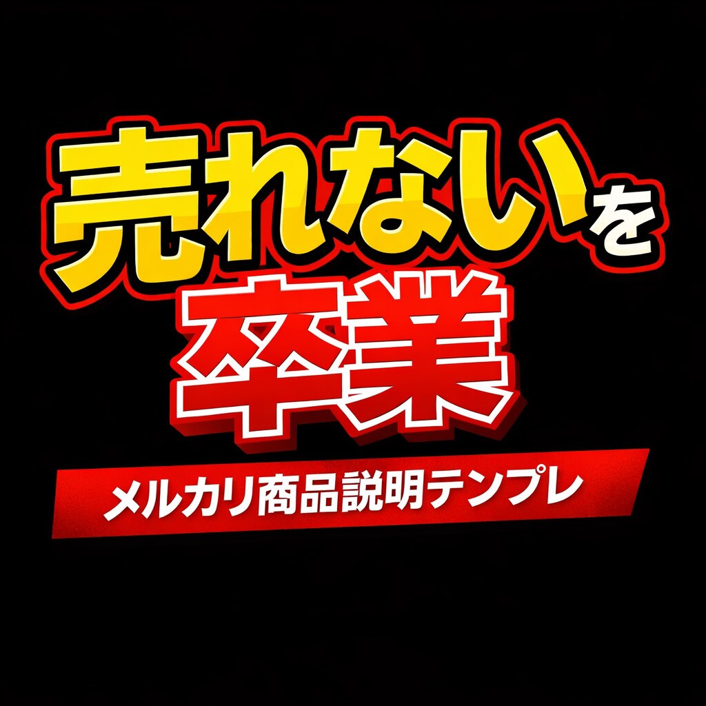 メルカリで売れる商品説明テンプレ作ります 売上UPを狙う“売れる構成”で作ります イメージ1