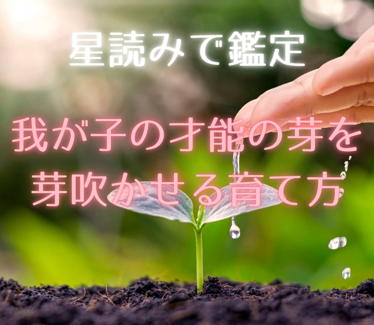 星読みでお子様の才能の種・考え方の傾向鑑定します ​【お試し価格】星占いで見る我が子の才能の種の芽吹かせ方 イメージ1