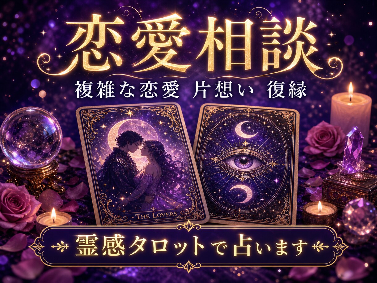 霊感タロット◆プロが寄り添う複雑恋愛鑑定します 誰にも言えない恋の悩み、私が受け止めます イメージ6