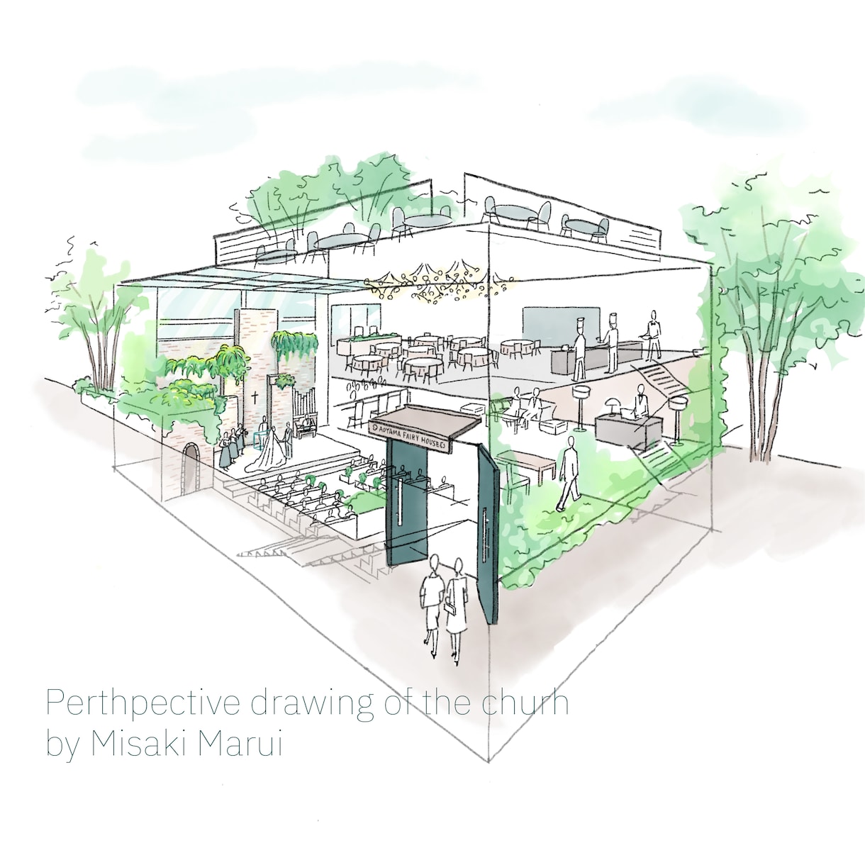 温かみのある、手描き内観パースを描きます 住宅・店舗などの広告も存在感UPの大効果‼ イメージ2