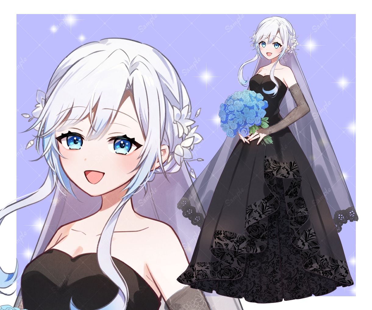 早期納品◎ウエディングドレスのイラスト描きます IRIAMでも使えます！お手頃価格で新衣装をお求めの方へ イメージ7