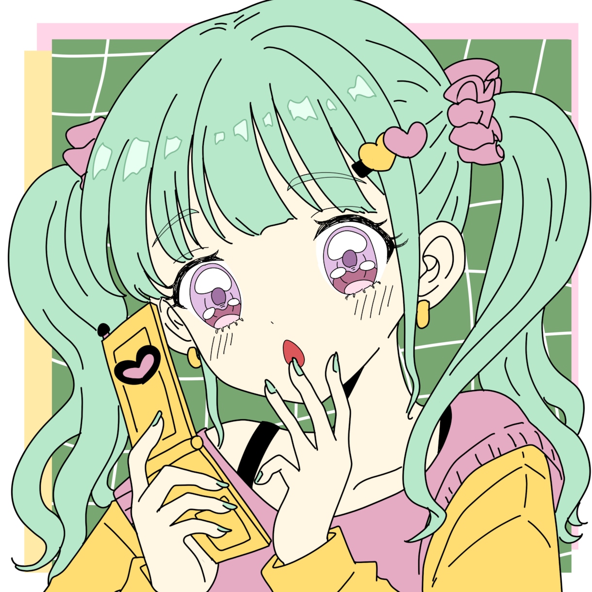 平成レトロ風のかわいいイラスト描きます 平成ギャル・ポップ・ゆるかわ系など幅広く対応♪ イメージ2
