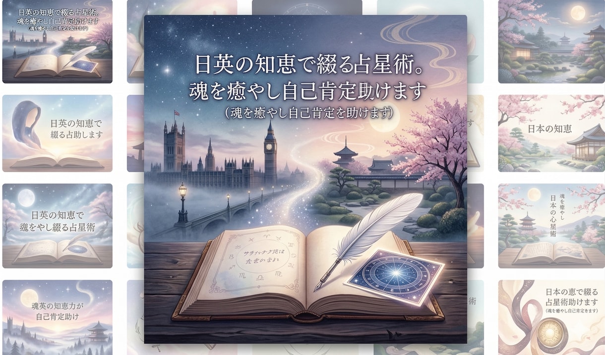 占星術で魂の使命を占い、生きづらさを才能に変えます 日英の知恵で綴るホロスコープ。自己肯定感を高め心を癒やします イメージ1