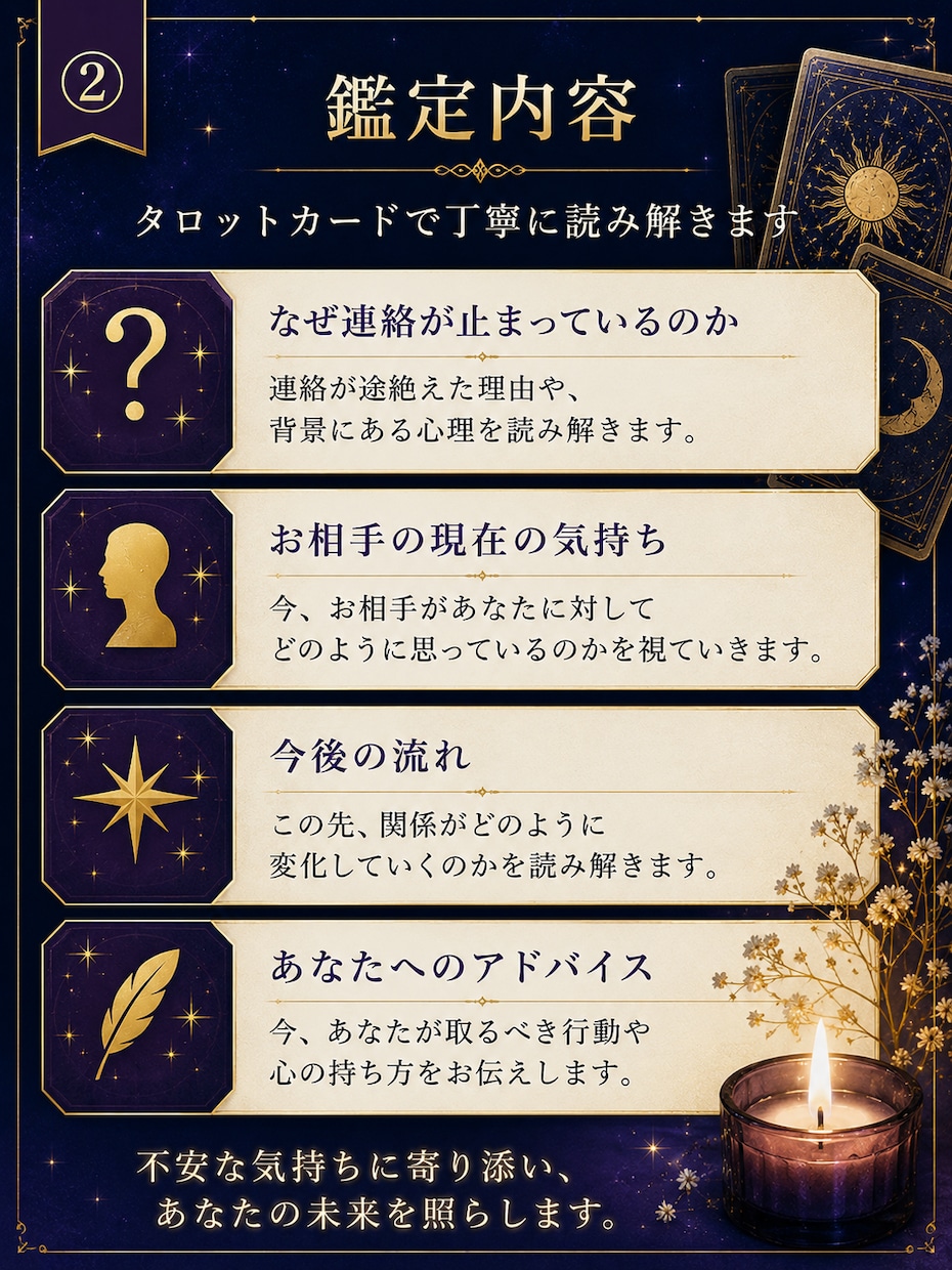 既読無視・未読無視の理由を占います 〜連絡再開の可能性と本音を視ます〜 イメージ2