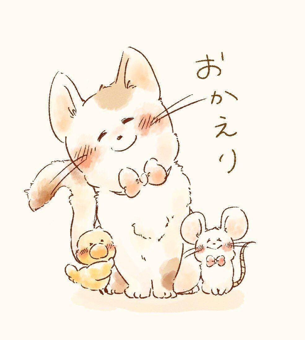 あったかい動物の絵を描きます SNSのアイコン等、背景なしのシンプル仕上げ イメージ2