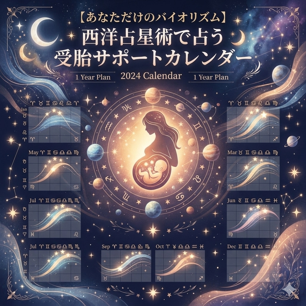 受胎サポートカレンダー１年分作成します 西洋占星術で占う【あなただけのバイオリズム】 イメージ1