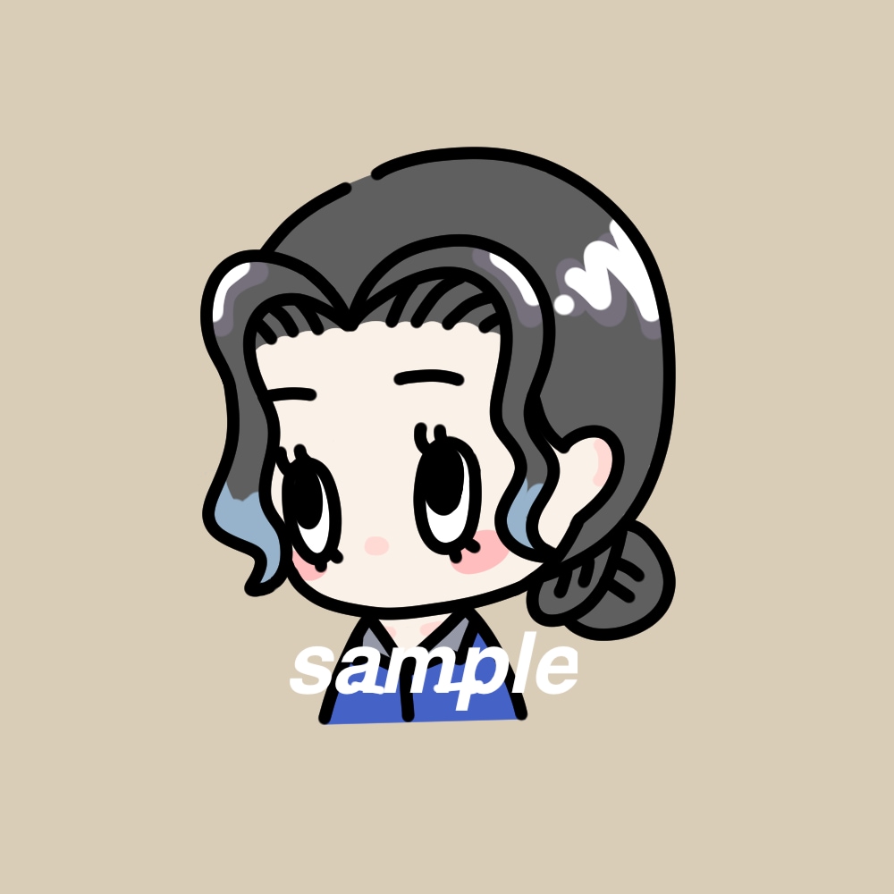 アイコンにお勧めのかわいいイラスト描きます SNSアイコンに使える特徴的でかわいい似顔絵を描きます！ イメージ3