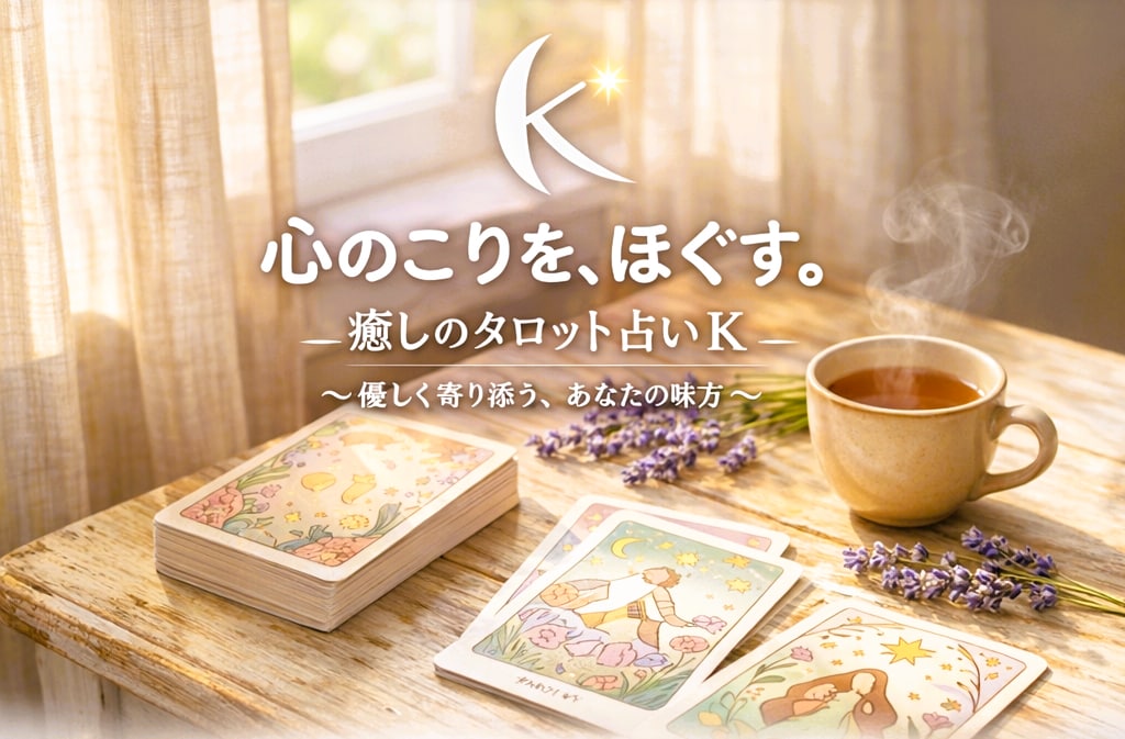 Ｋが心のコリをほぐすタロットをお届けします 動けないほどのガチガチな心のコリ一緒にほぐしませんか？ イメージ1