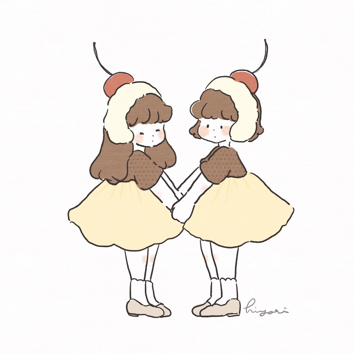 ゆるかわなペア画をお描きします カップルやお友達同士、結婚式にも！大切な人との想い出に♡ イメージ10