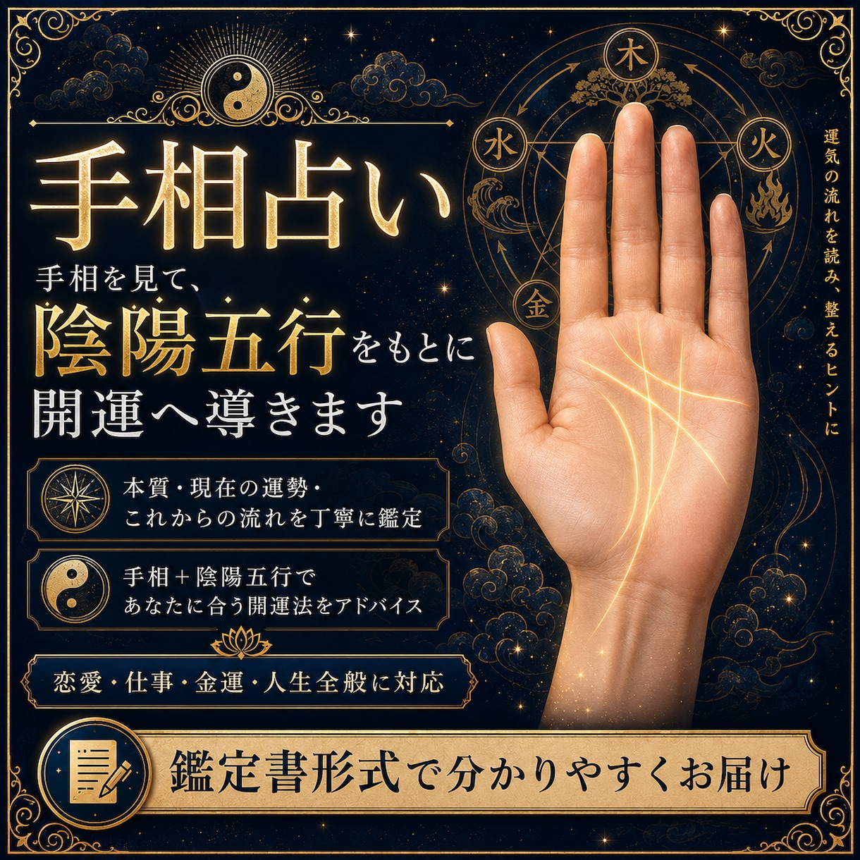 手相であなたの総合運と未来を詳しく鑑定しますます 生命線・仕事・恋愛・金運まで丁寧に読み解きます イメージ2