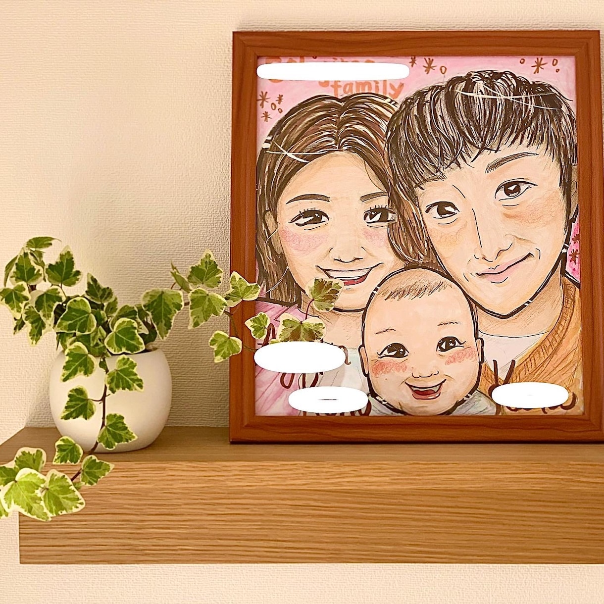 ウェルカムボードやプレゼント用の似顔絵を描きます 結婚式や記念日などの贈り物に。心が暖まる特別な一枚を。 イメージ7