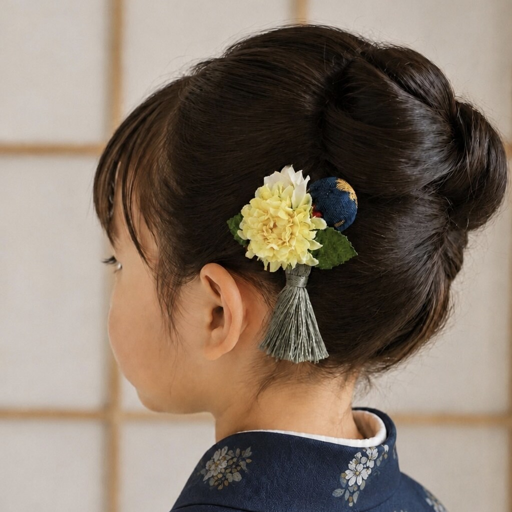 オーダーメイドでお子様用ヘアクリップを創ります 七五三、結婚式の参列、ママとおそろいのヘアクリップ イメージ4