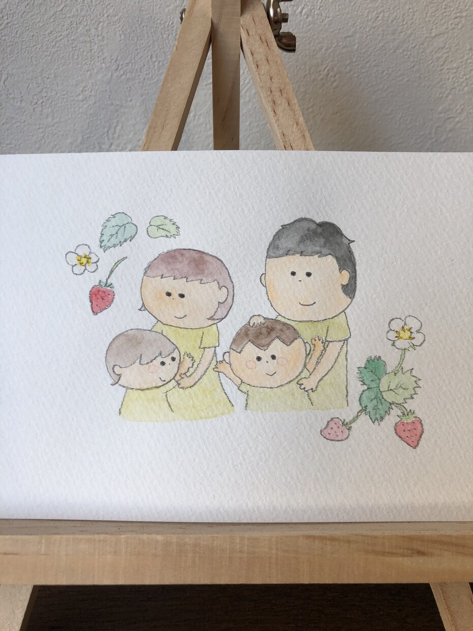 水彩画のふんいき似顔絵を描きます お部屋に飾ったり、贈り物にも♡温かみのある、ふんいき似顔絵♡ イメージ5