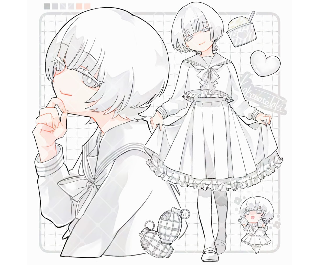 宝箱みたいな可愛い詰め込みイラスト制作します うちの子自慢、キャラクター紹介にも使える！ イメージ5