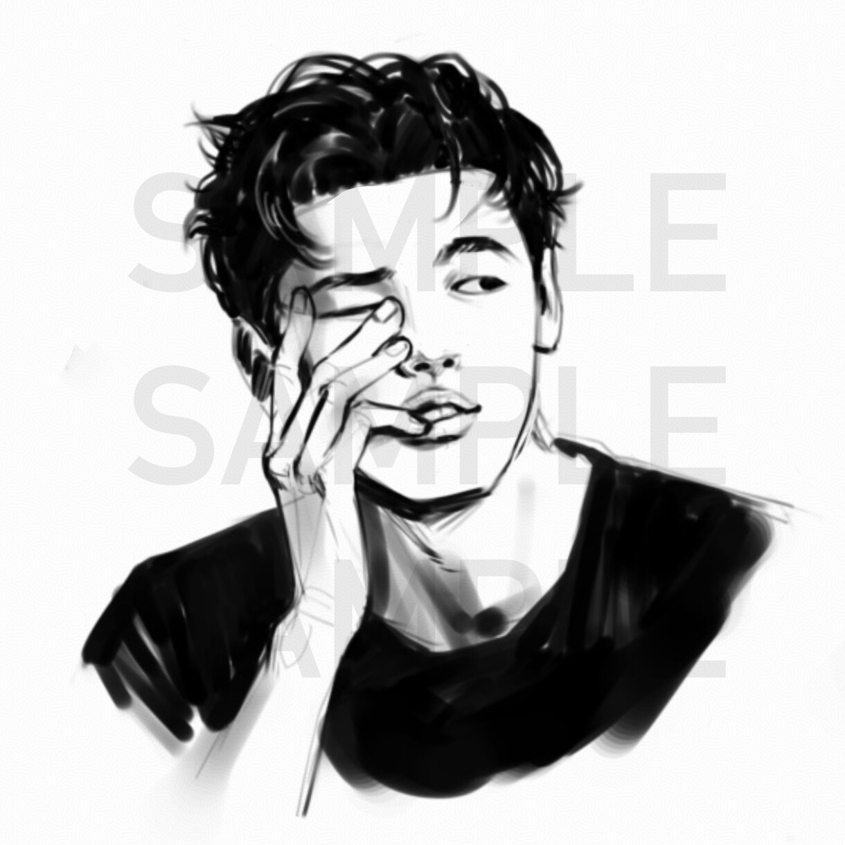 パッと目を惹く♪お洒落な似顔絵アイコンを描きます あなただけの特別な一枚を。SNSアイコン、プレゼントなどに◎ イメージ4