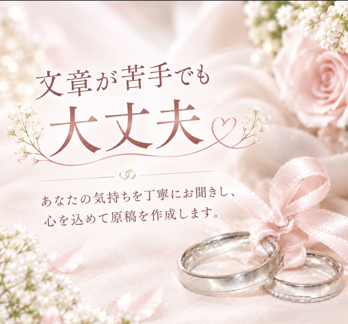心に残る結婚式スピーチの原稿を作成します 思い出やエピソードを自然なスピーチに イメージ3