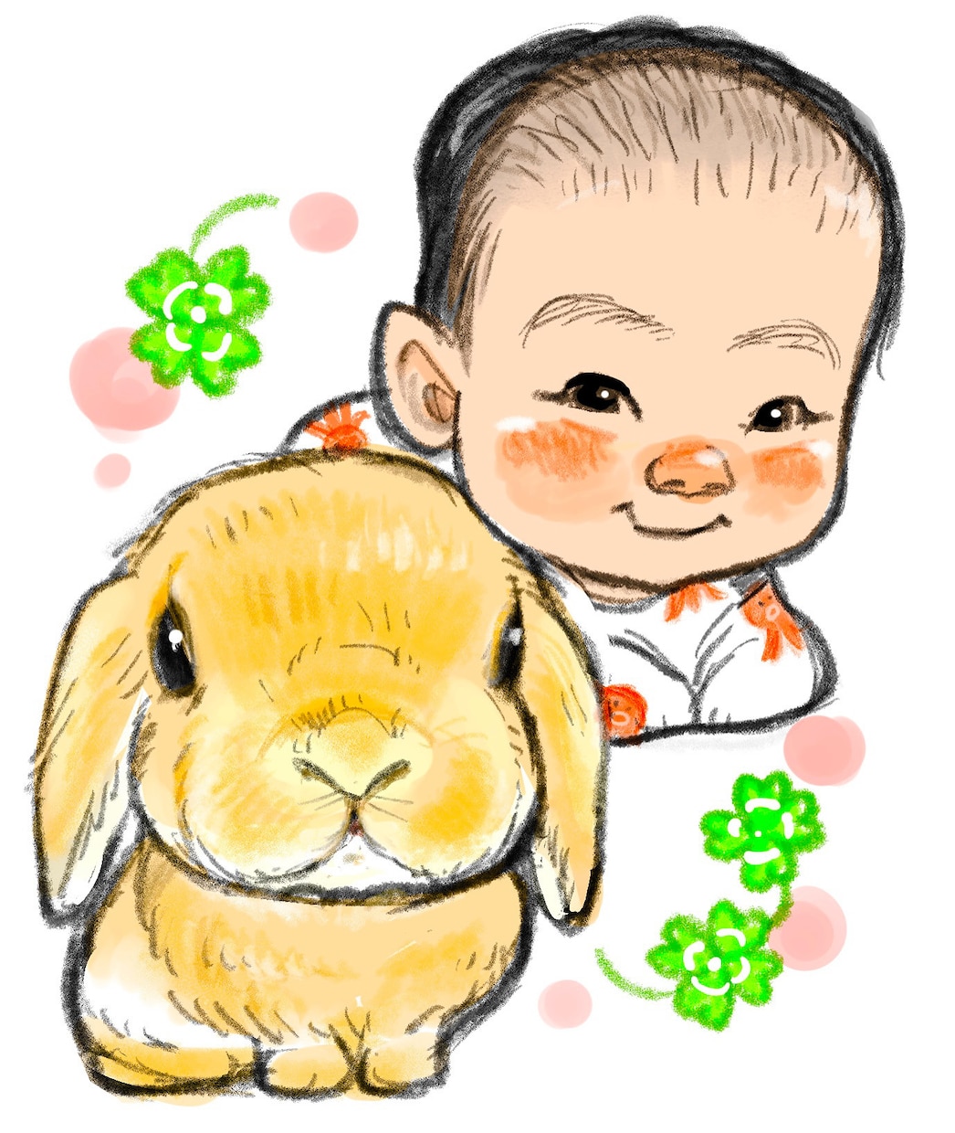 大切な家族・ペットのかわいい似顔絵データ制作します スマホの壁紙や、ハガキサイズに印刷して飾るのにもぴったり！ イメージ10