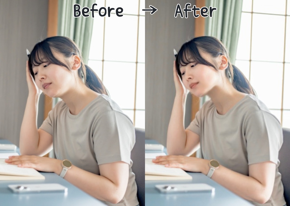 10枚まで何枚でも1,000円☆人物レタッチします ナチュラルに可愛く綺麗にをモットーにしています！ イメージ2
