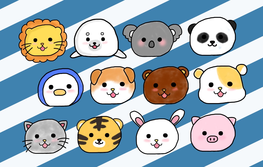 最高にゆるくて心が和む動物イラスト描きます SNSのアイコンやブログにも！手書き感満載のゆる動物イラスト イメージ1