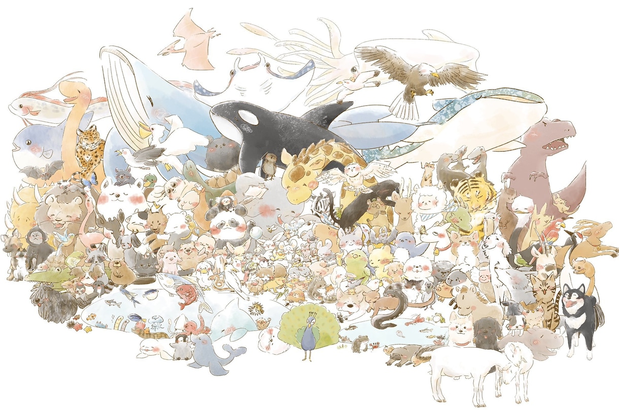 ぬくもりの伝わる動物イラストを描き（背景あり）ます あったか、ぬくもり等のイメージに合うイラストを作成致します❅ イメージ2
