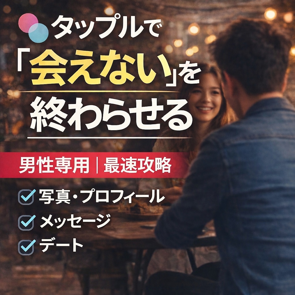 タップル男性専用｜会うまでの流れテンプレ教えます タップル男性専用｜会えない原因添削 イメージ1