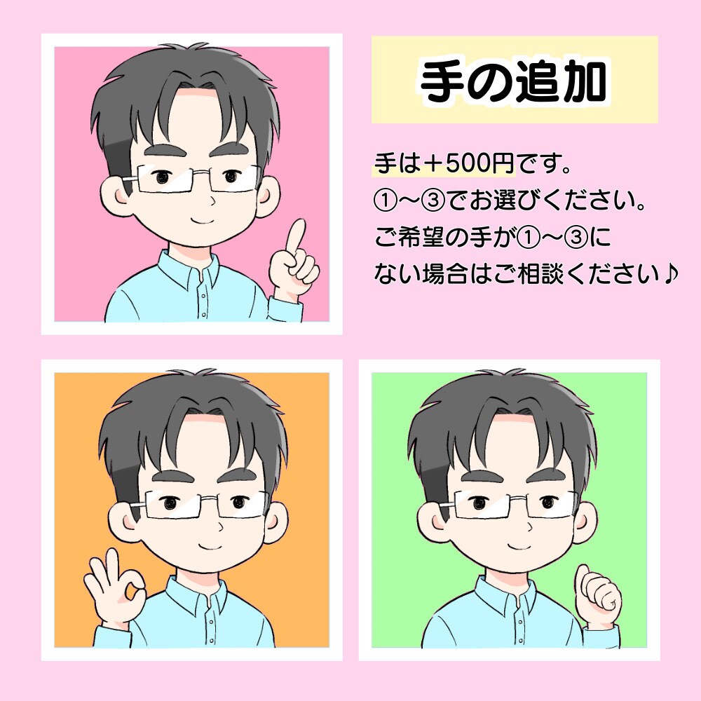 商用OK！ゆるっとシンプルな似顔絵アイコン描きます 番号を選んで簡単♪イメージ通りのアイコンお届けします◎ イメージ10