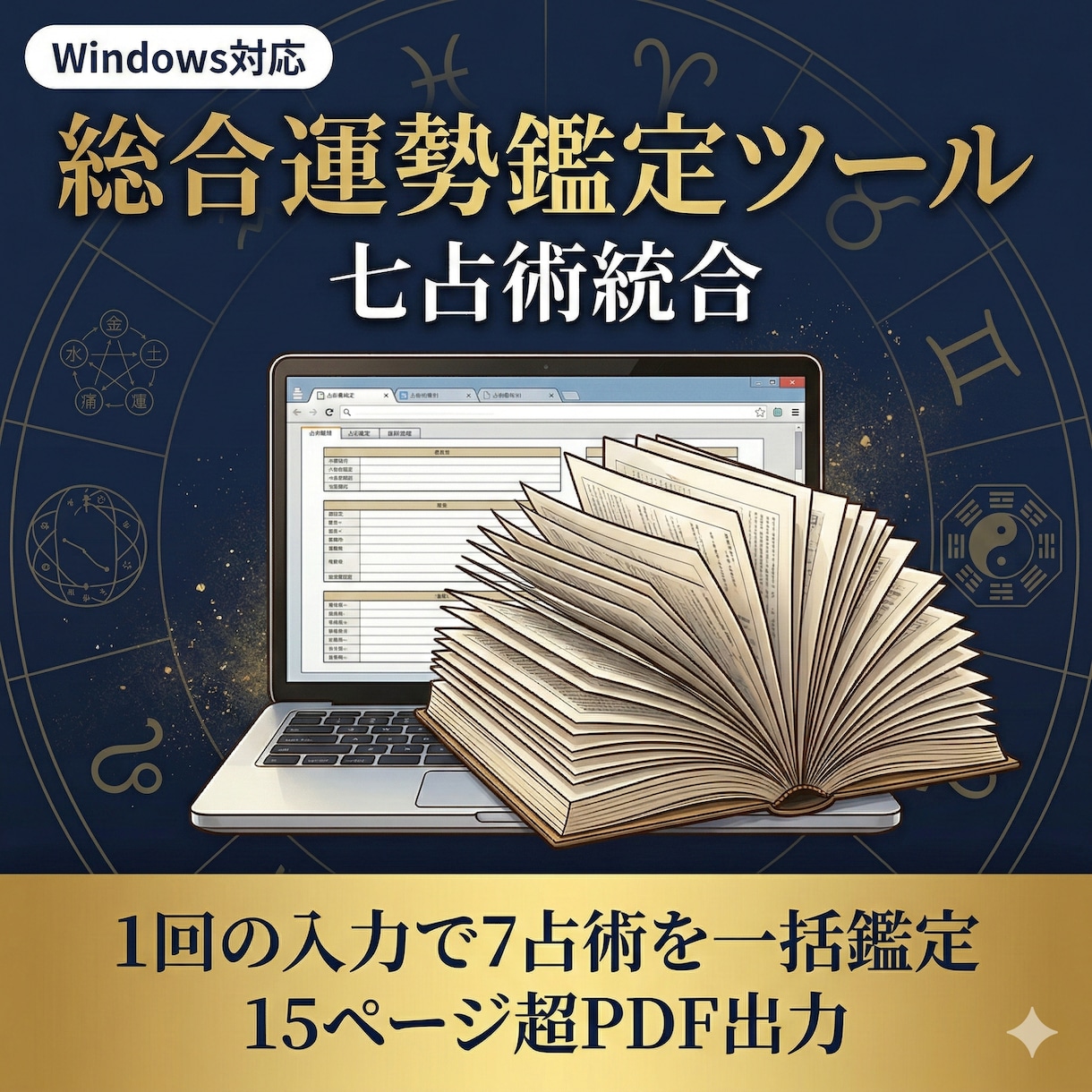 7つの占術を一括鑑定するツールを販売します 1入力で7占術を一括鑑定。商用ライセンス標準付属 イメージ1