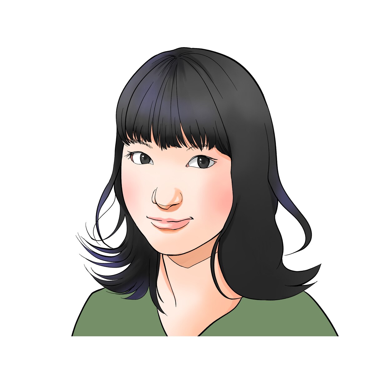 ちょっとリアル、綺麗めの似顔絵を作成します コミカル・美化することなく、清潔感のある似顔絵が欲しい人に！ イメージ2