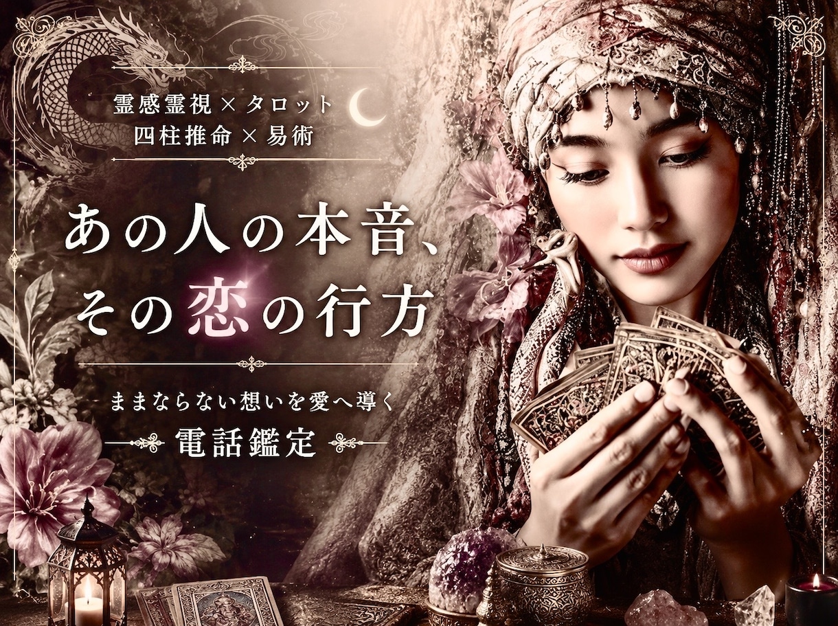 霊感霊視&占術で恋愛深層・お相手の本音を占います 【ままならない想いを愛へ導く✨電話鑑定】癒しの恋愛占い空間へ イメージ1
