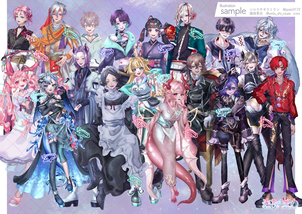 IRIAM用の立ち絵を作成します 実績30件以上！魅力的なキャラクター、衣装をデザインします イメージ1