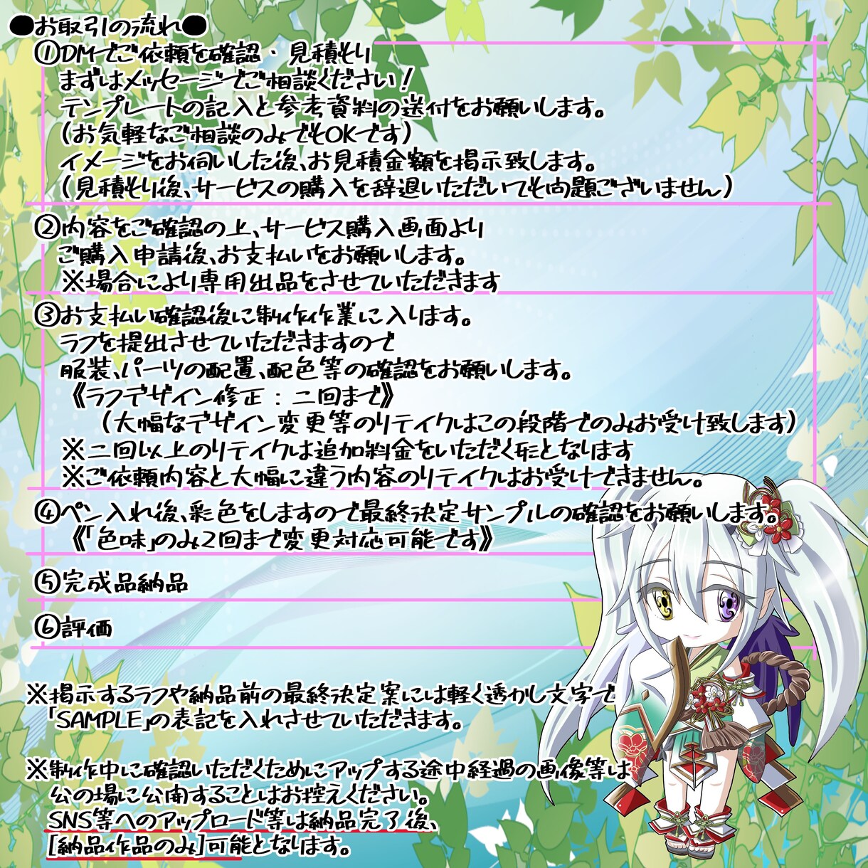 ちびキャラ用：納品後追加アフターサービス承ります 期間制限は無し！納品後にいつでも追加可能なオプションです♪ イメージ2