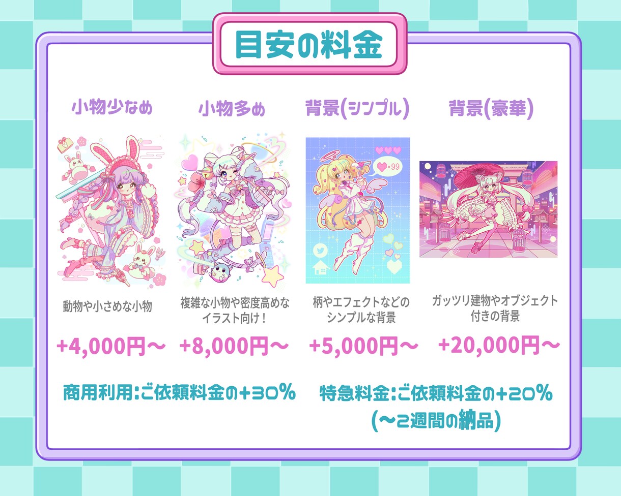 ポップでファンシーな可愛いイラスト描きます MV、歌ってみた、アイドルグッズ、CDジャケなどに！ イメージ3