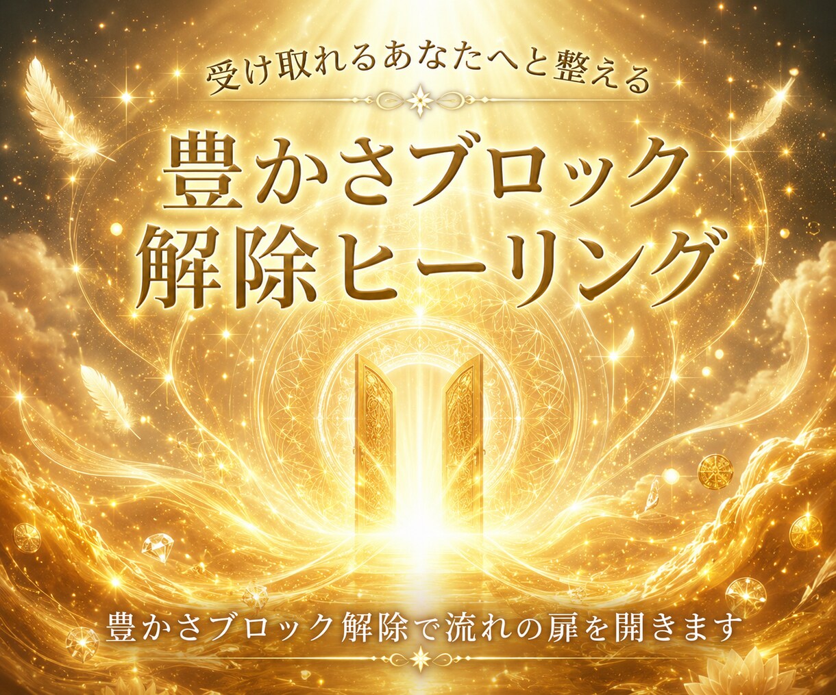 豊かさブロック解除で流れの扉を開きます 豊かさが残らない根本を明らかにし、受け取れる自分へと整えます イメージ1