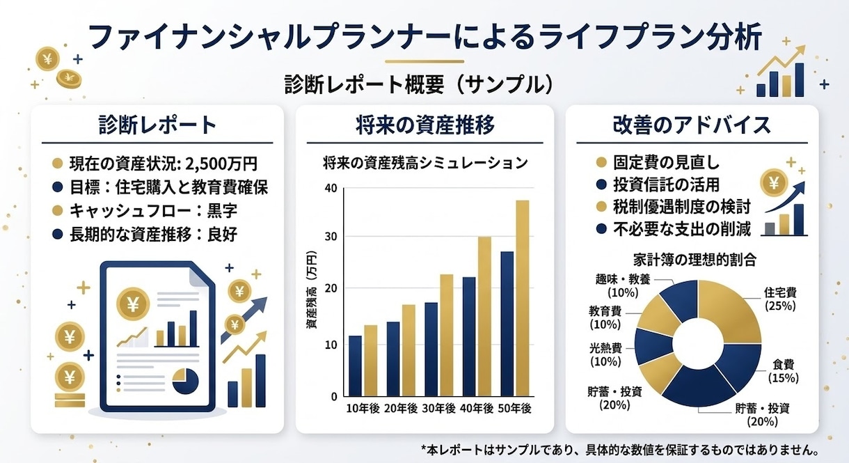 現役歯科医師FPが将来の収支表を作りますます 医療現場で培った親身なヒアリング。家計の診断書と将来の資産表 イメージ3