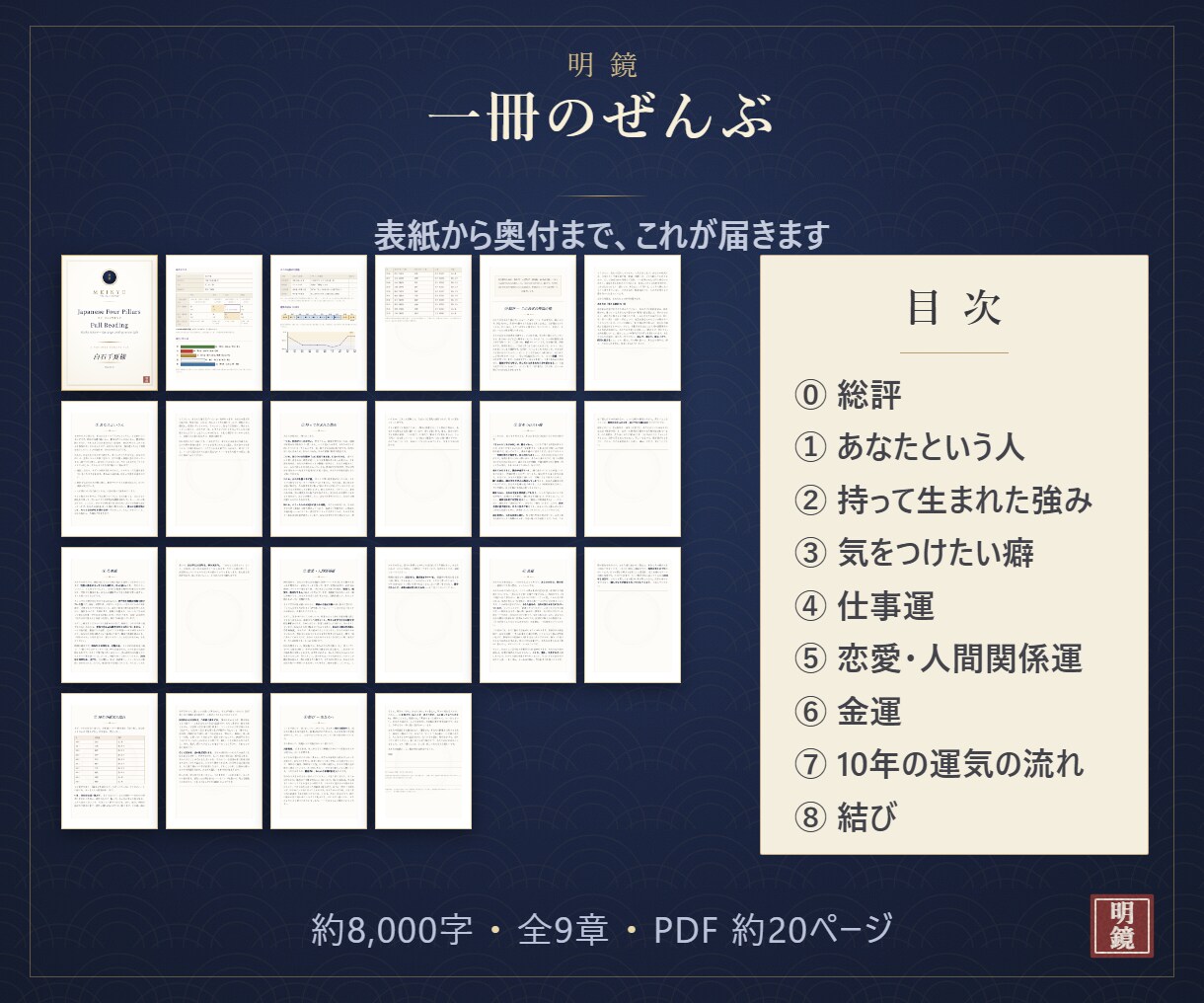 四柱推命で総合鑑定書をお作りします 四柱推命の総合鑑定書｜約8,000字・PDF約20ページ イメージ3