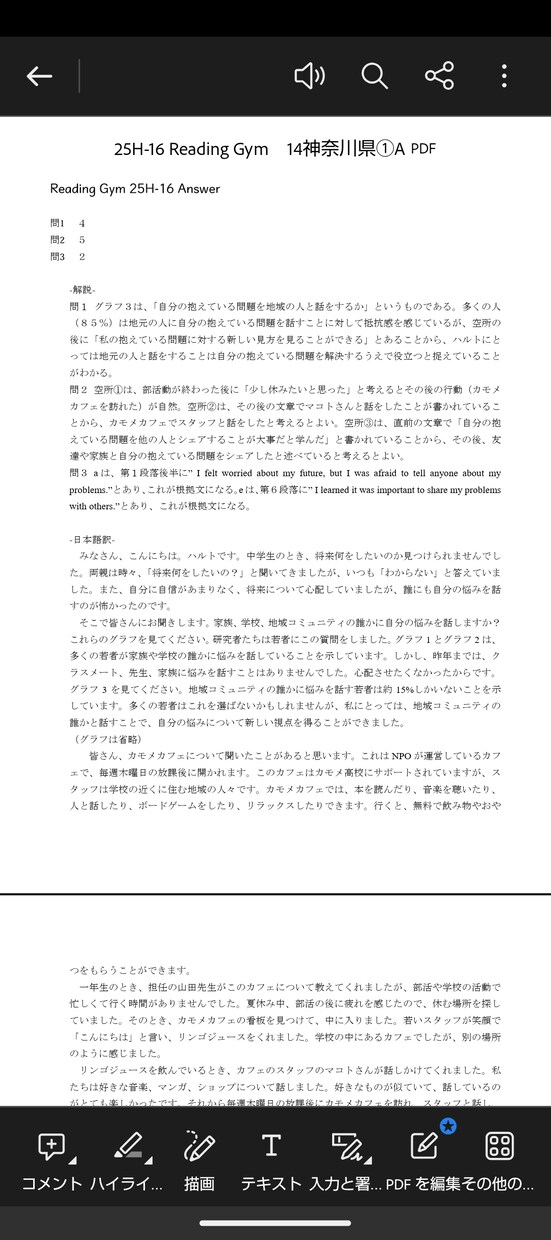 高校入試・英語問題の解説・要約作成します 高校入試(英語)の解説作成ならびに要約の作成、精読作成も可能 イメージ3