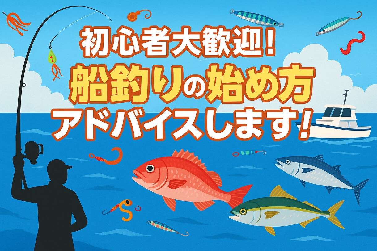 初心者大歓迎船釣りの始め方アドバイスします！ます 「釣りデビュー応援！タイラバ・一つテンヤの始め方、教えます！ イメージ1