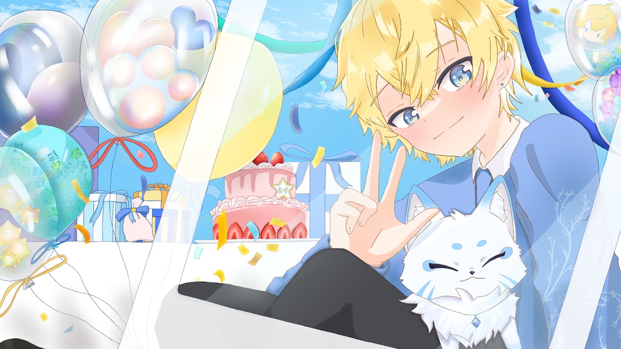 イラスト作成致します 1枚絵、配信用サムネや歌ってみた動画のサムネ等 イメージ6