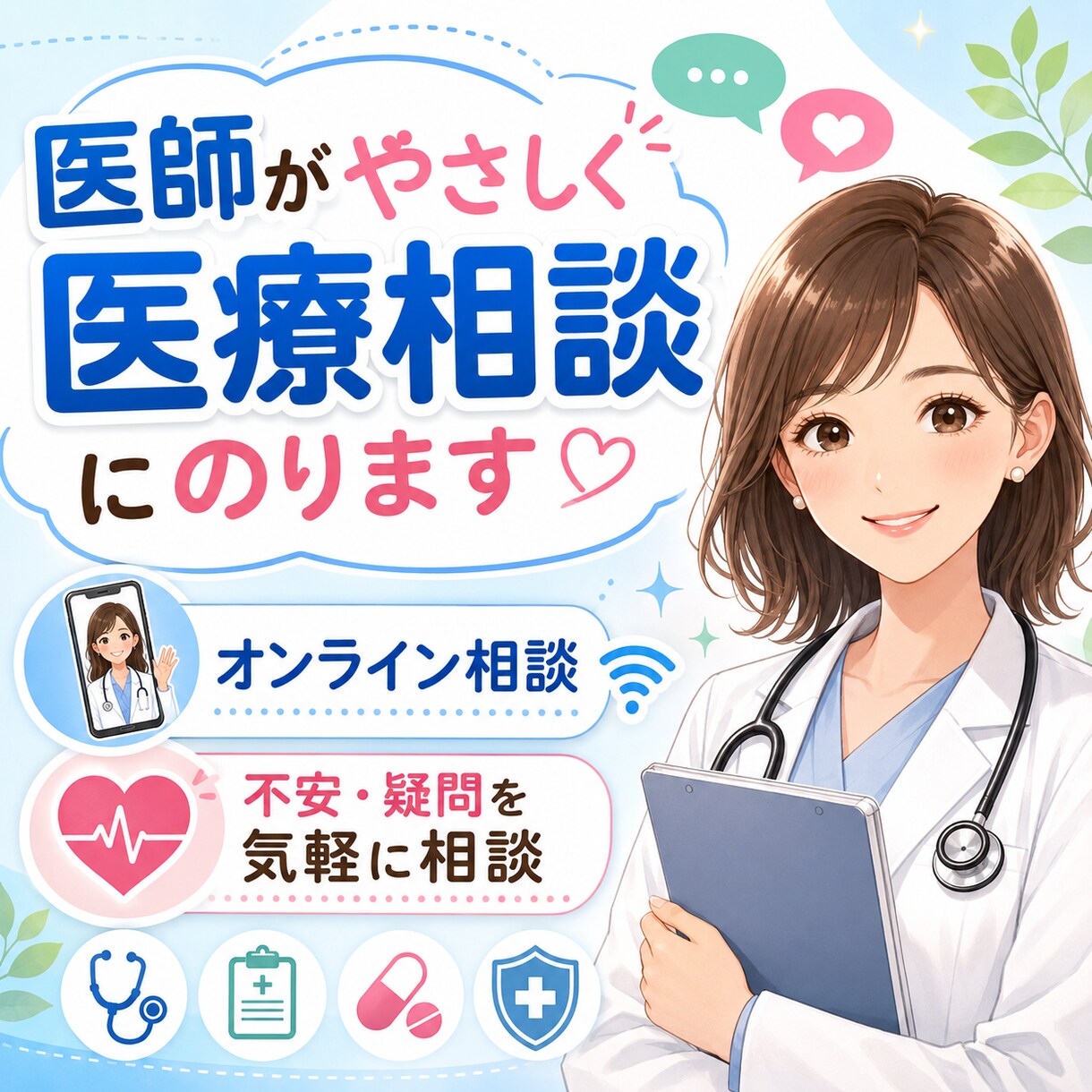 現役女性医師が48時間、健康・医療の相談に答えます 家族や友人に話すみたいに、気軽に女性医師へご相談ください イメージ1
