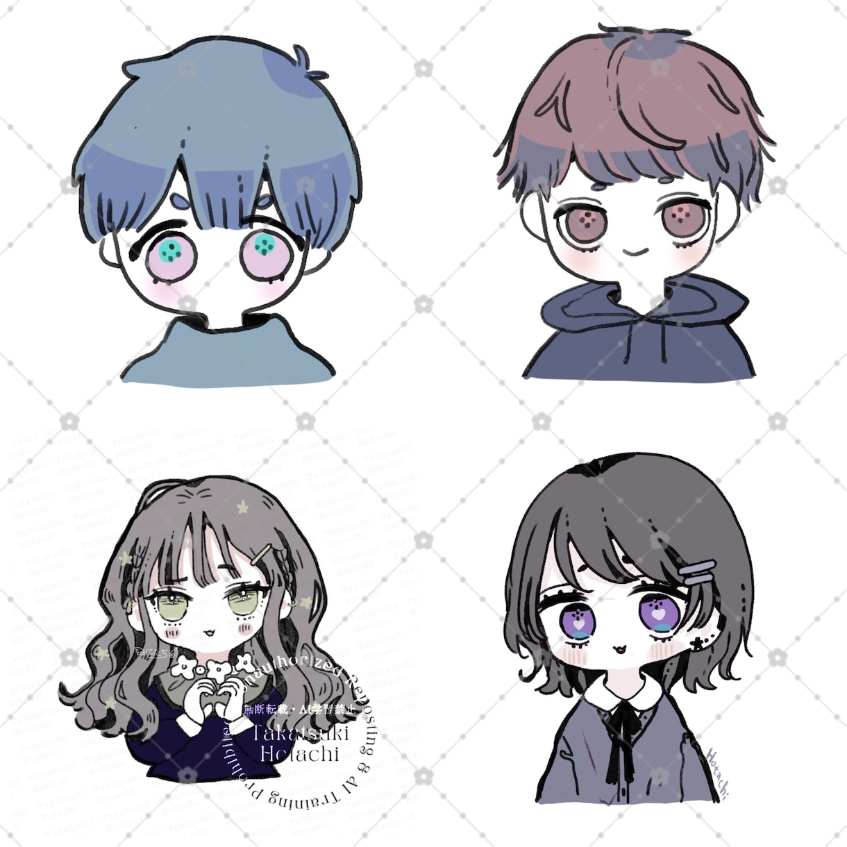 デフォルメでゆる可愛いアイコンをお描きします SNSなどに。スピード納品もご相談ください。 イメージ3
