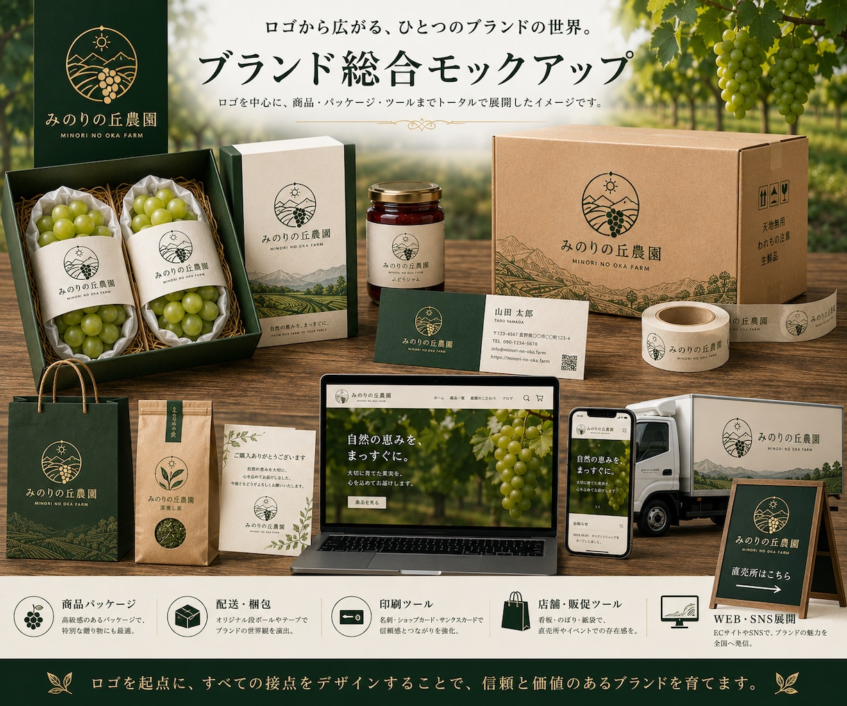 農家・農園・農産物専門のロゴを10案制作します 農業専門だから伝わる。選べる10案でブランドづくり イメージ10