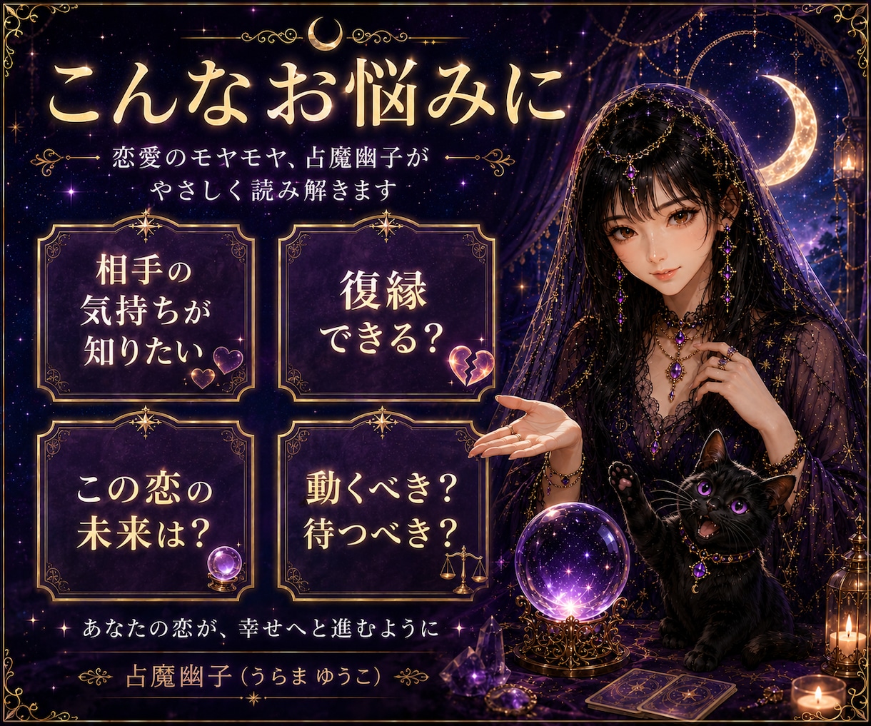 あなたの運命を複数の占術で丁寧に読み解きます 複数の占術で心と未来を読み解く、占魔幽子の複合鑑定 イメージ2
