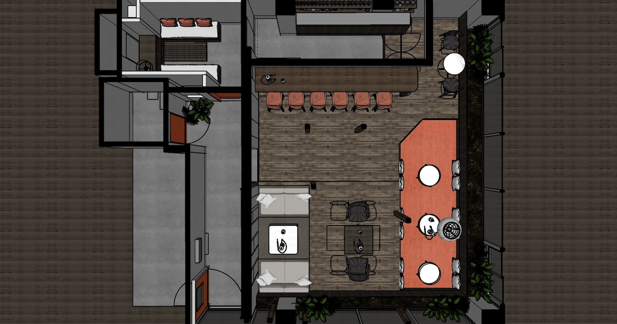 sketchup（スケッチアップ）データ作成します 内装アトリエ事務所での経験を活かしてイメージを形にします イメージ8