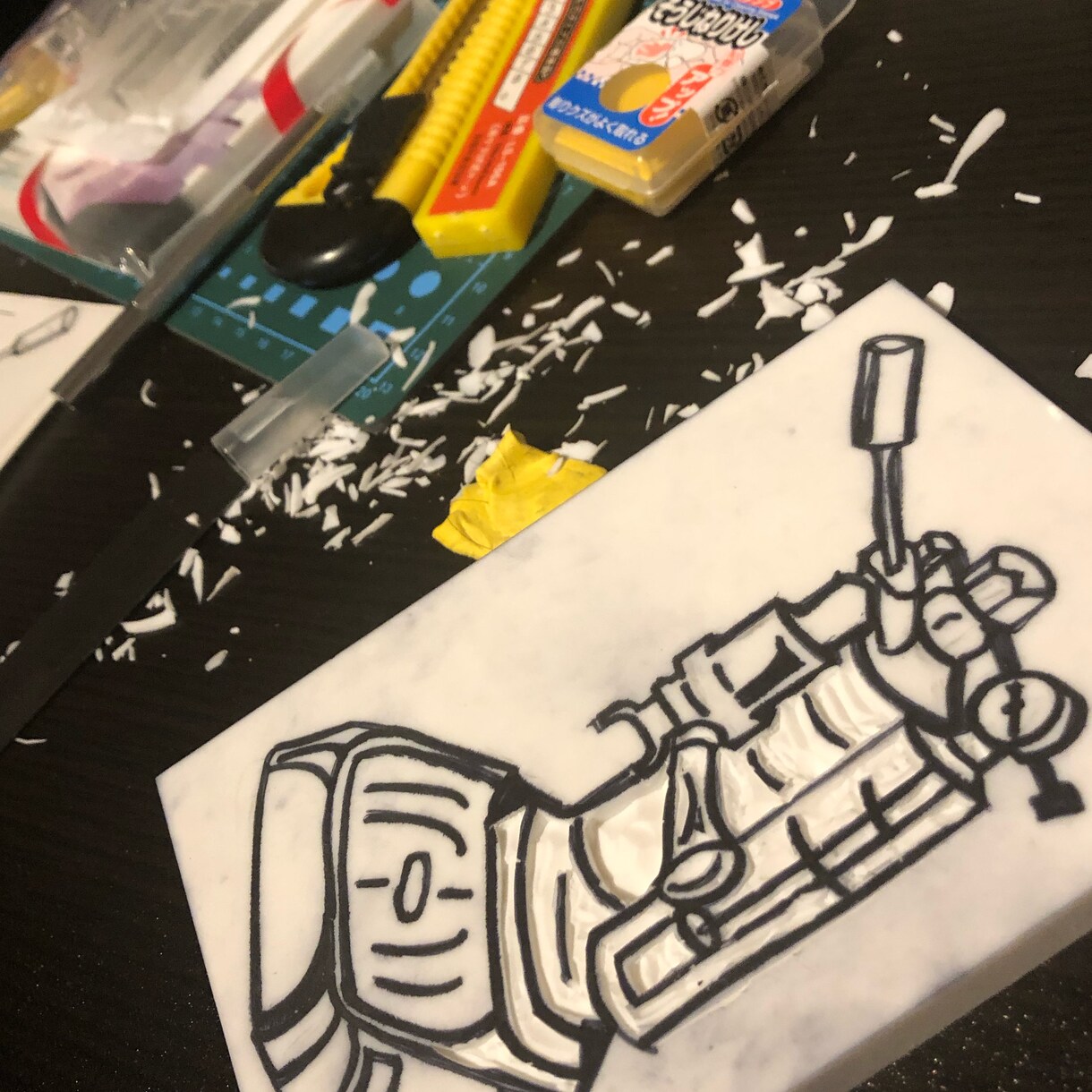 オリジナルのハンコ消しゴム(ハンケシ)お作りします 自分が作りたいデザインをハンケシとして作成します！ イメージ4