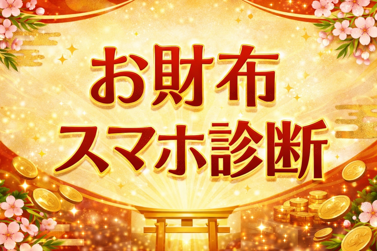 金運爆上がりの第一歩。財布、スマホ金運診断ます 金運停滞中？開運診断始めませんか？ イメージ1