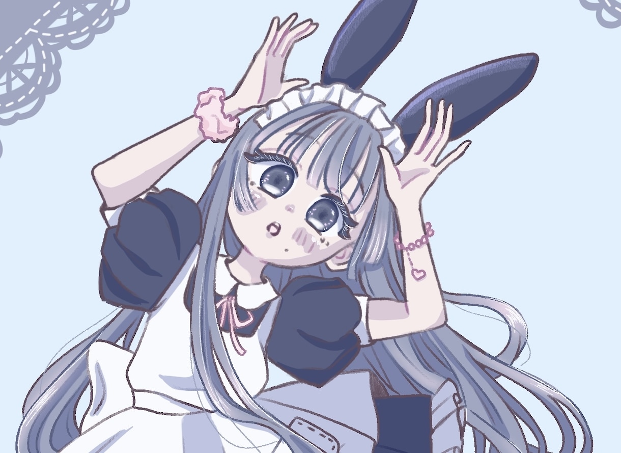 ふんわりかわいい女の子描きます グッズ作成などへ　リボンとフリルがポイント！ イメージ4