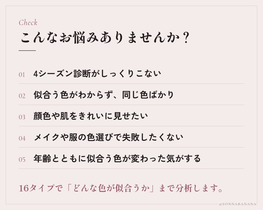 16タイプ｜服のプロがパーソナルカラー診断します 4シーズンをさらに細かく分析。26ページの資料付き イメージ2