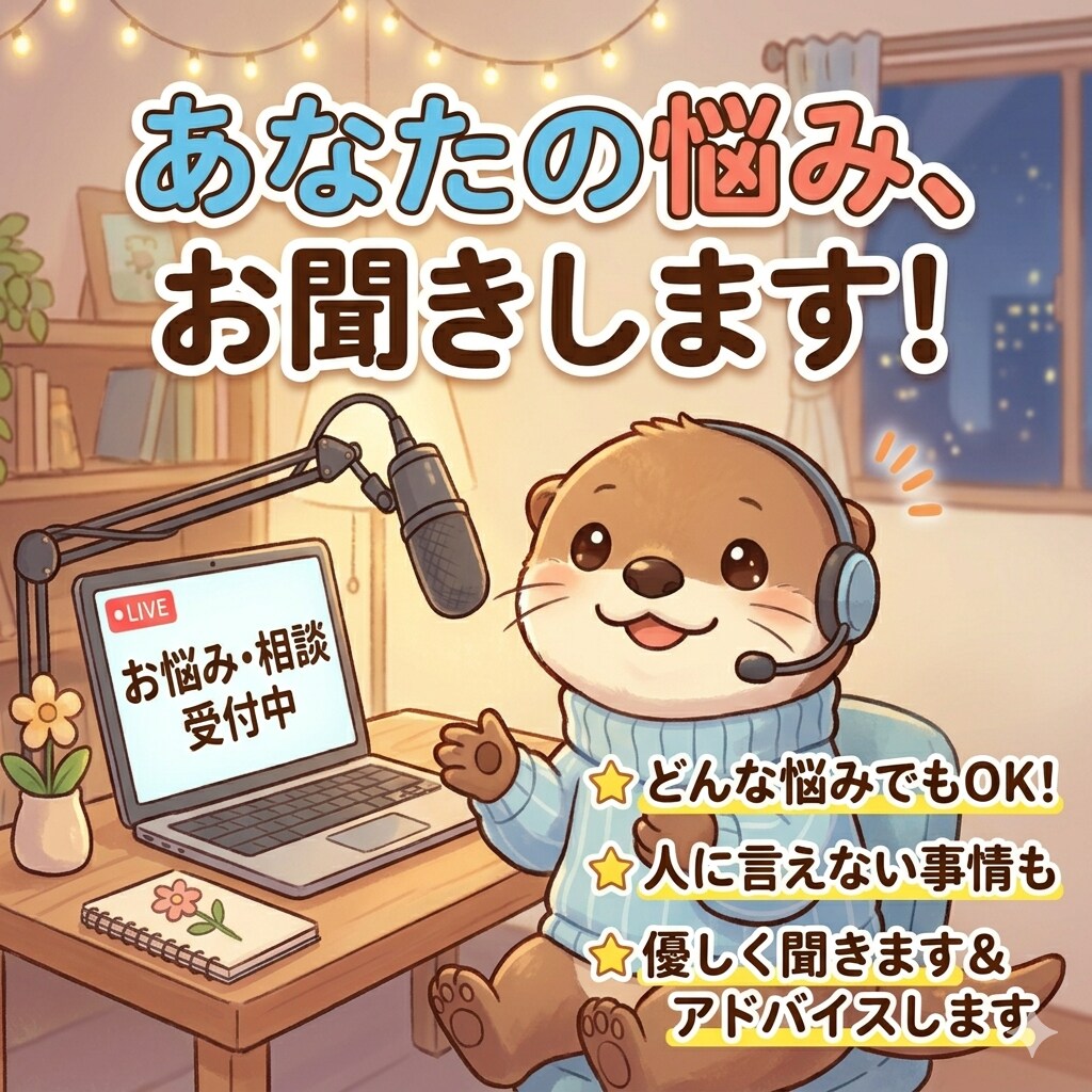 どんな事情でも受け止めて最後までお話聞きます 配信者に楽しく、真剣に悩みを打ち明けてみませんか？ イメージ1