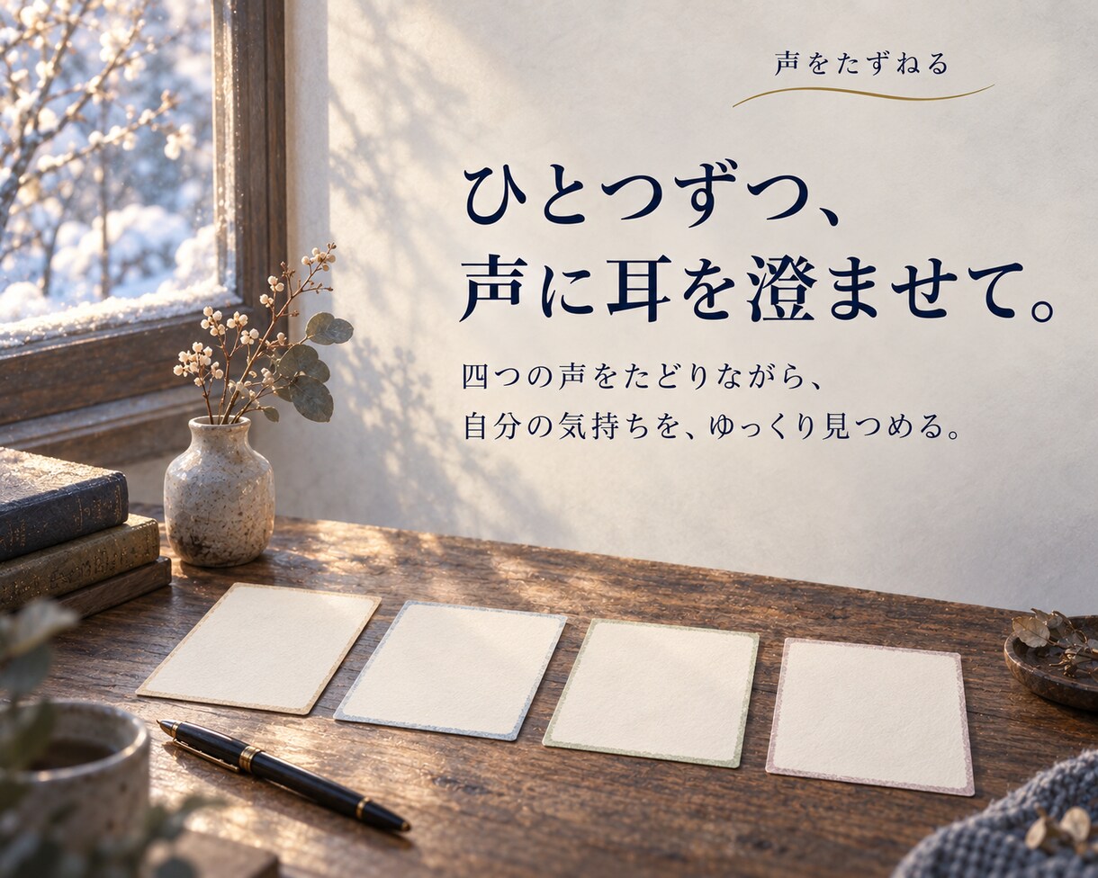 気持ちの整理｜あの人の声をたどり本音に気づきます 気持ちの整理｜あの人の声と本音に気づく伴走の旅 イメージ4